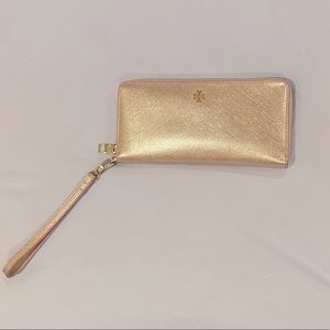 Tory Burch Rose Gold Wristlet Wallet